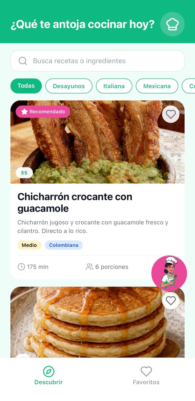 La Mia Cucina app screenshot